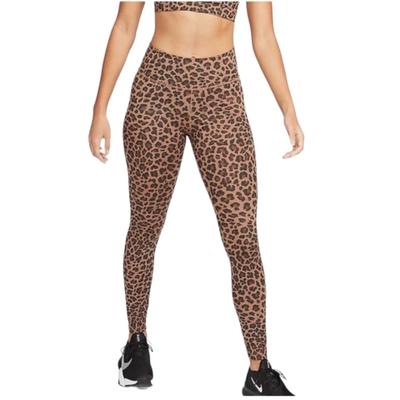 NIKE One Women's Mid-Rise Leopard Printed Leggings XS - Sports Bra -  S - Picture 2 of 10